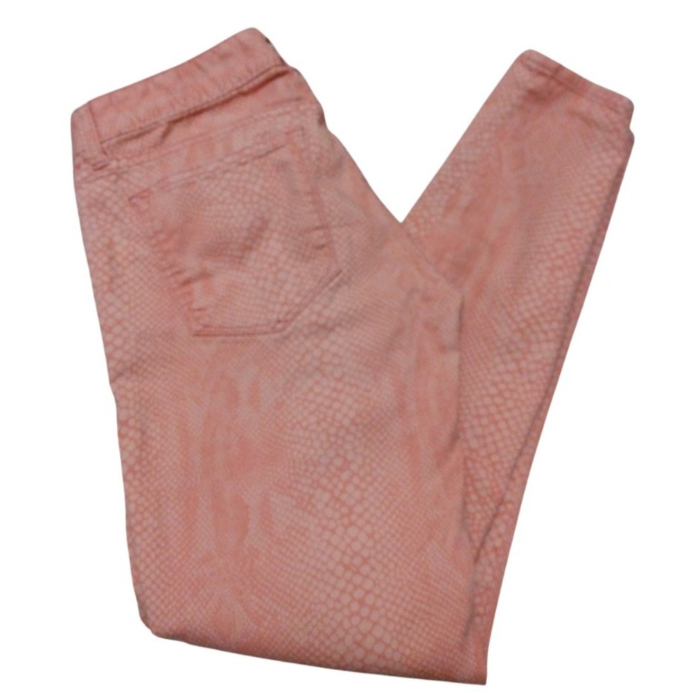 Gap 1969 Jeans Woman's 27‎ Peach Always Skinny Animal Skin Print Stretch Casual
